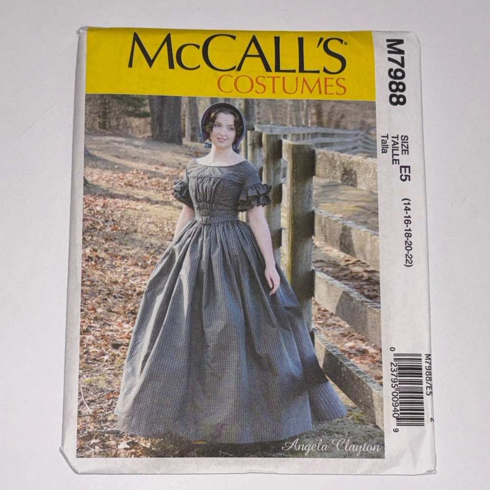 McCall's M7988 costume pattern Angela Clayton Victorian Dress Cosplay